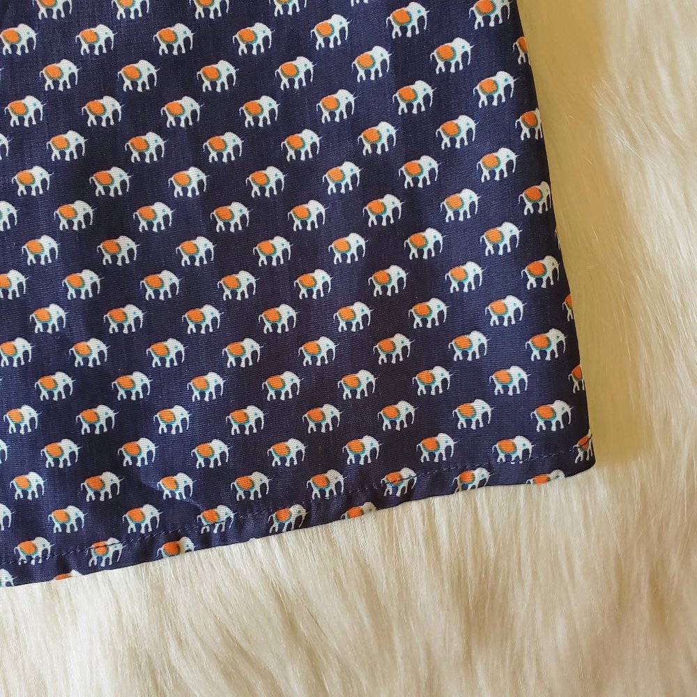 Anthropologie Tulle Elephant Print Tie Front Top - Picture 11 of 14